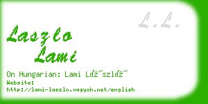 laszlo lami business card